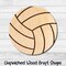 Volleyball Unfinished Wood Shape Blank Laser Engraved Cut Out Woodcraft Craft Supply VOL-002 product 1